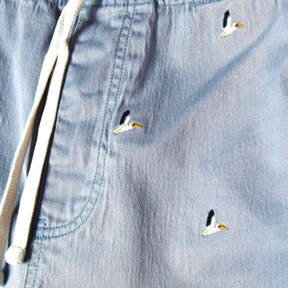 J Crew Sportsman Outfitter Mens L Faded Heavyweight Above Knee Birds Shorts - Picture 3 of 7